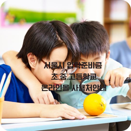 서울시 입학준비금 온라인몰