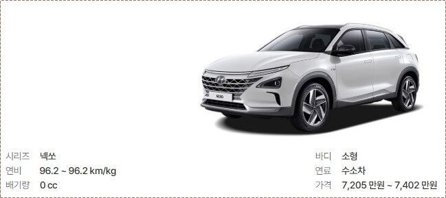 넥쏘 수소차 가격