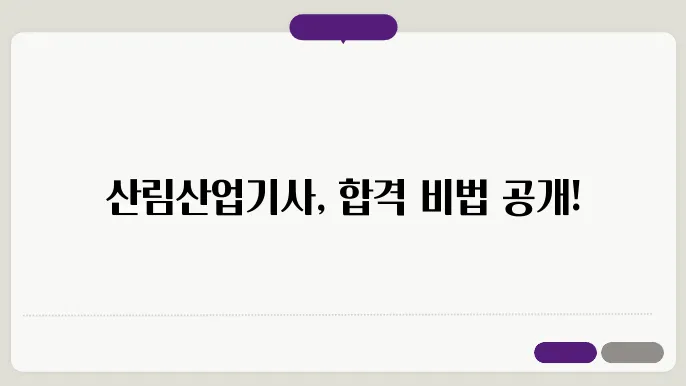 산림산업기사 합격률