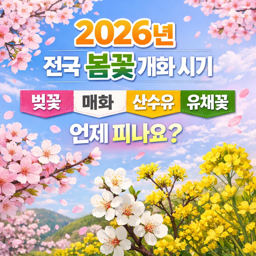 전국 봄꽃은 언제 피는지 인포그래픽으로 정리했습니다