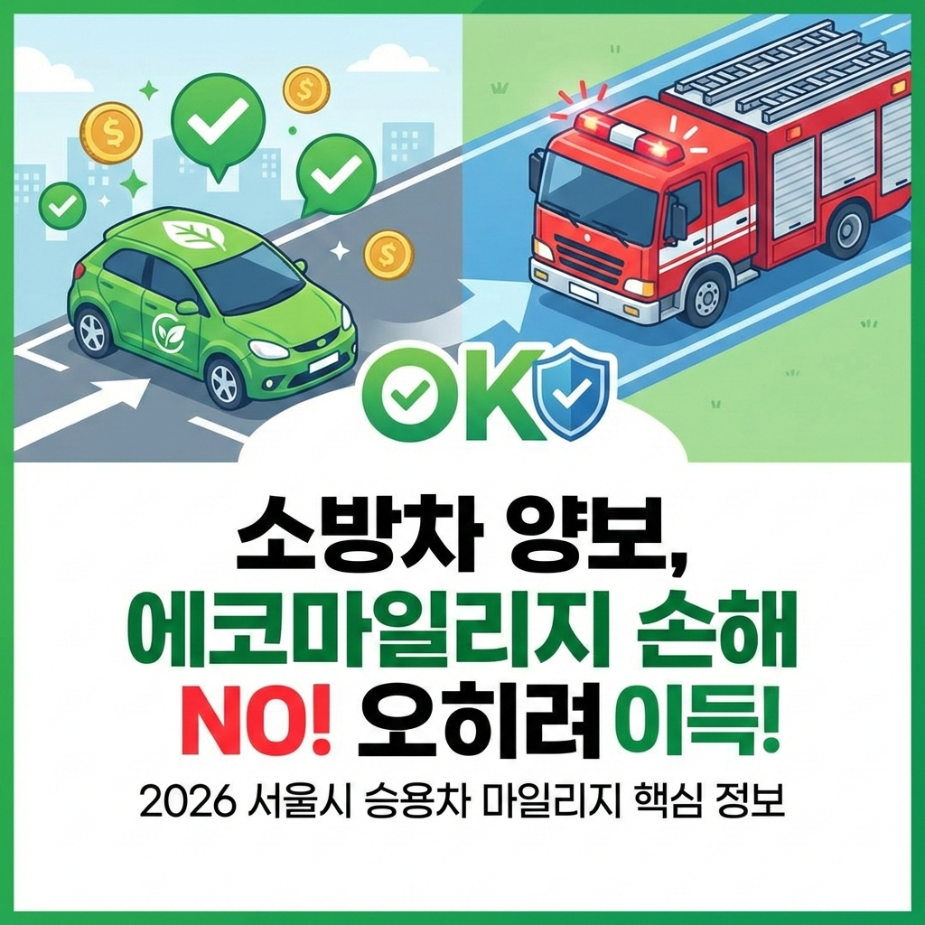 2026 서울시 승용차 에코마일리지 긴급 소방차 양보와 인센티브의 진실