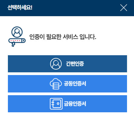 예방접종증명서 발급 비회원 본인인증