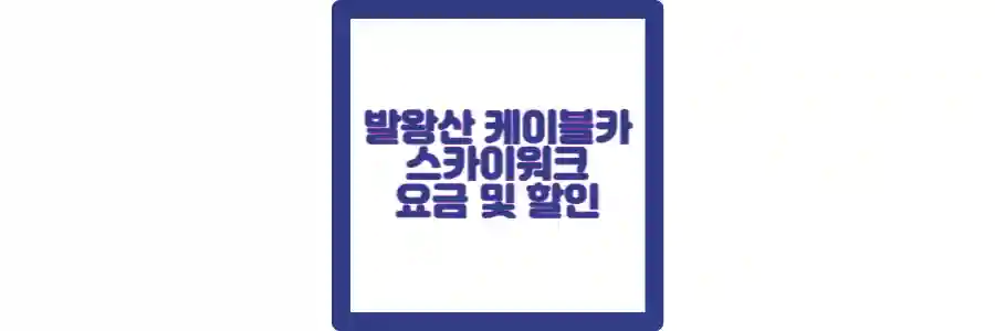 발왕산 관광 케이블카