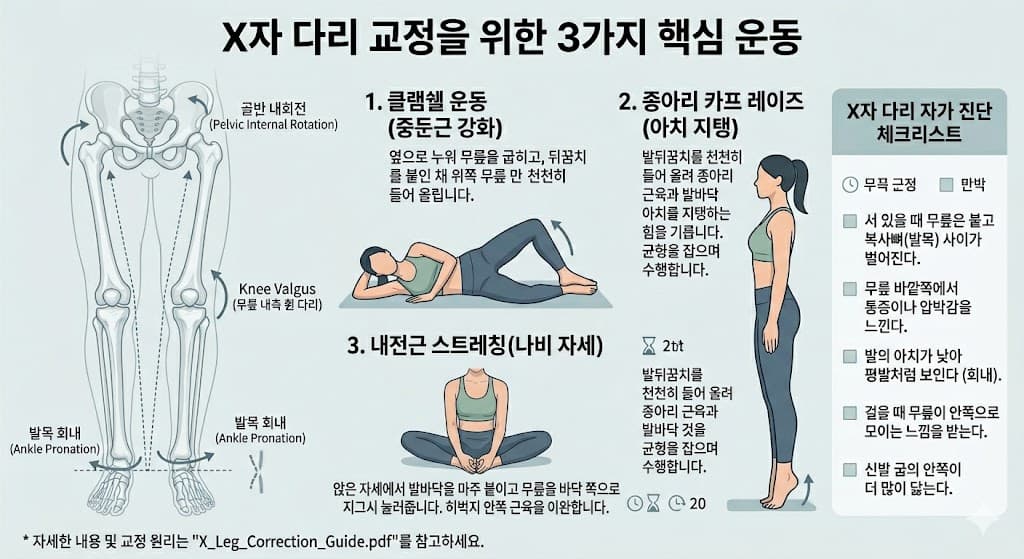 x자다리 교정운동을 위한 핵심 3가지