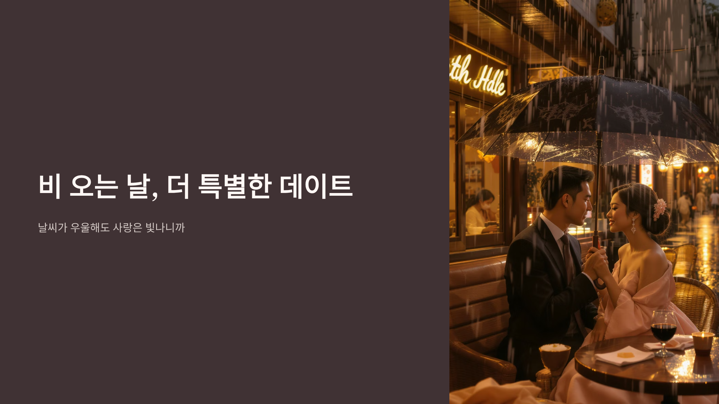 비 오는 날 실내 데이트 추천 장소