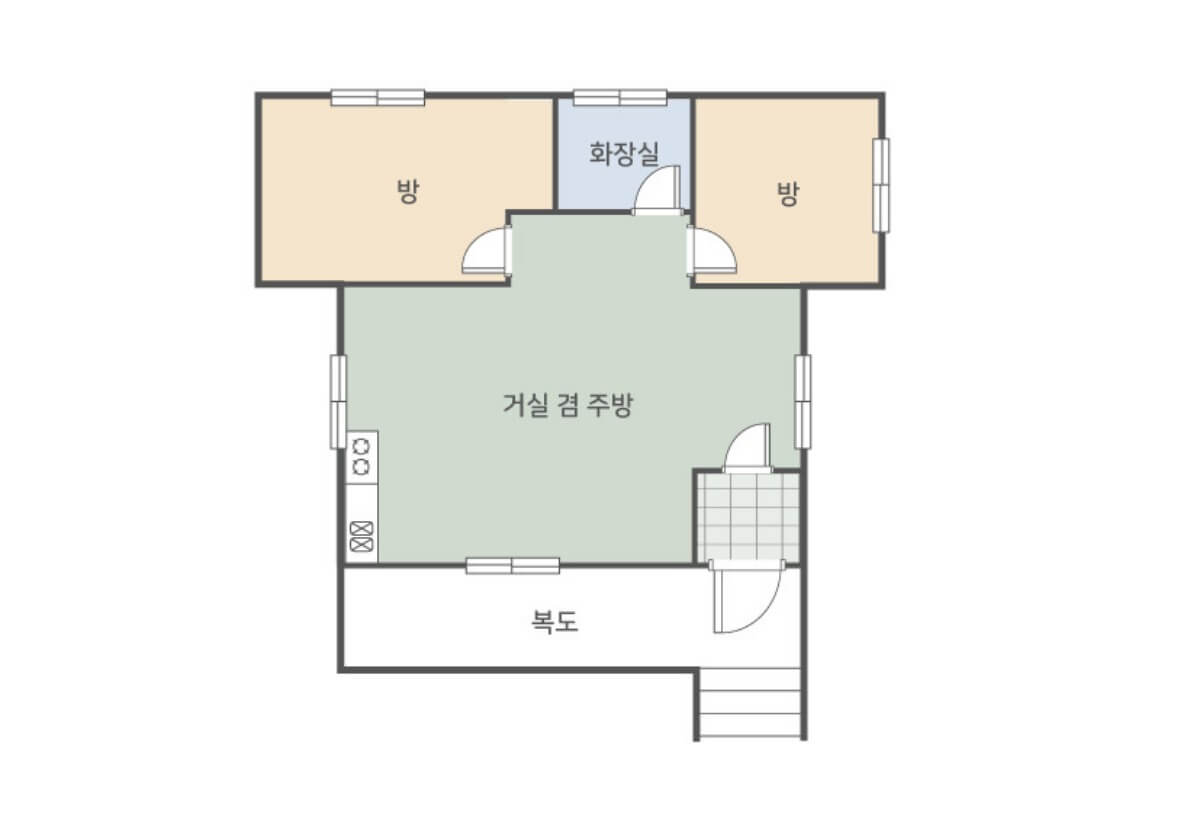 숲속의집 8인실평면도