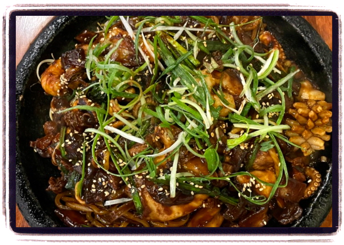 오늘N 격파중식로드 스테이크돌판짜장 돌판가지새우 메뉴