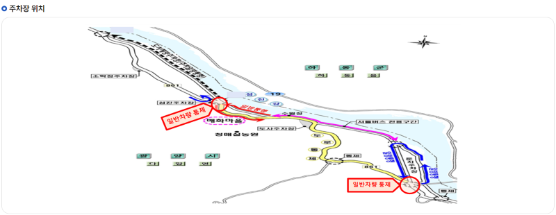 광양매화축제-주차장 위치