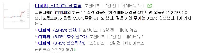 디피씨 주가 전망