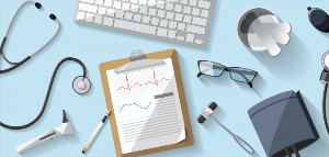 챠트 및 청진기 