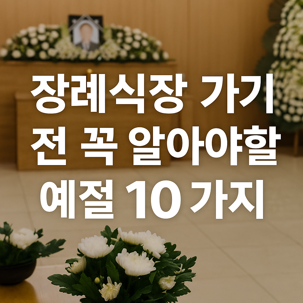 장례식장에 가기 전 꼭 알아야 할 예절 10가지|조문·복장·부의금 매너 최신판