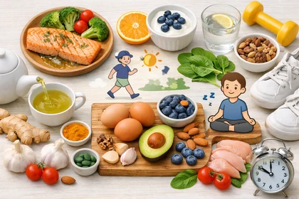 식단으로 면역력 높이는 음식 구성 예시2