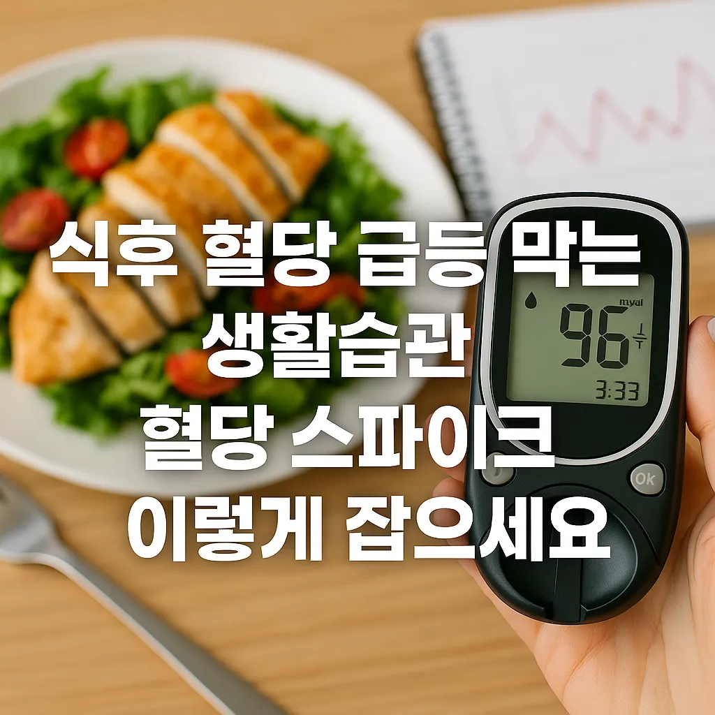 식후 혈당 급등 막는 생활습관 – 혈당 스파이크 이렇게 잡으세요