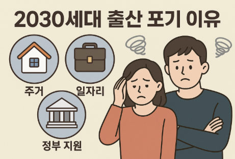 2030세대 출산 포기 이유 (주거, 일자리, 정부지원)