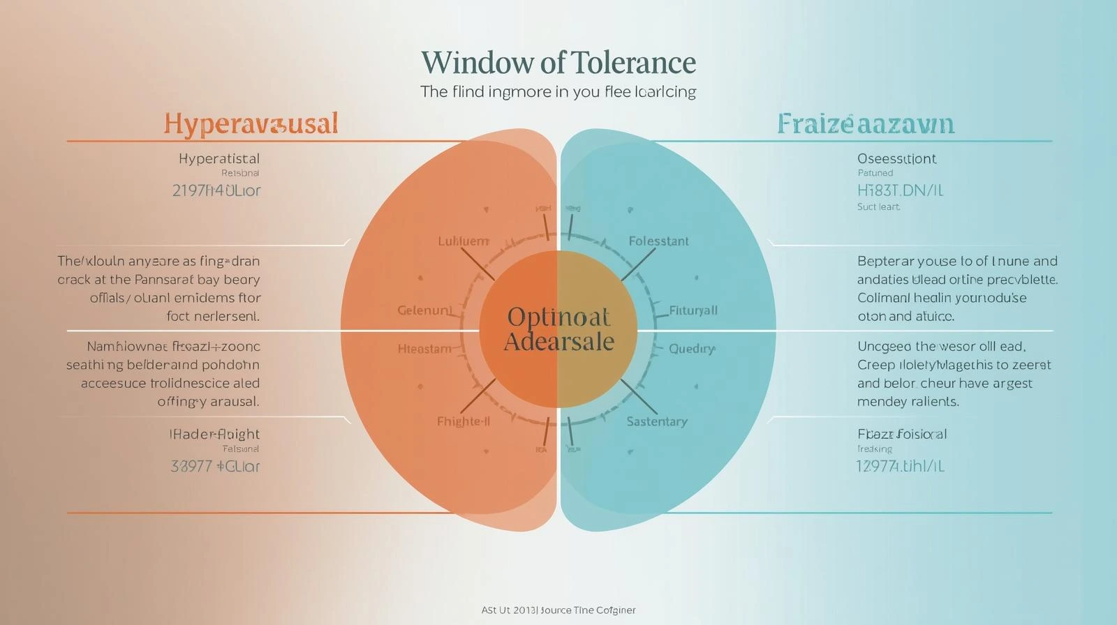'윈도우 오브 톨러런스(Window of Tolerance)' 도표