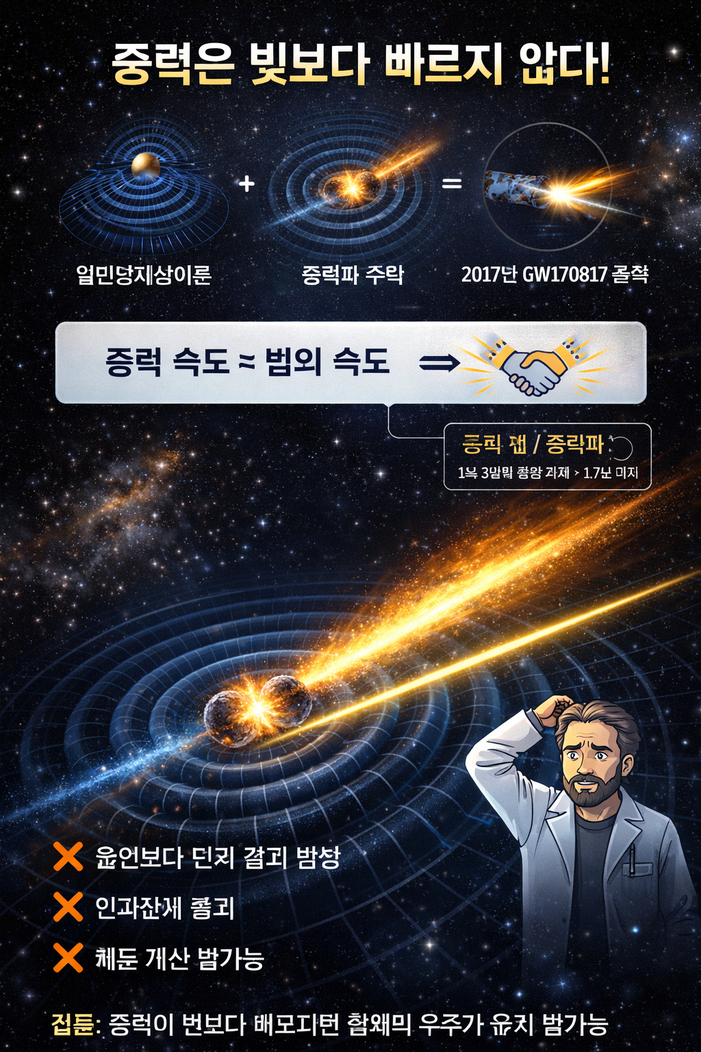 중력은 왜 빛보다 빠를 수 없을까 (중력파로 증명된 충격적인 진실)