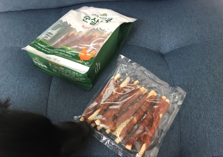 강아지간식 치킨말이스틱 자연의 사랑을 담은 순살득뿜!