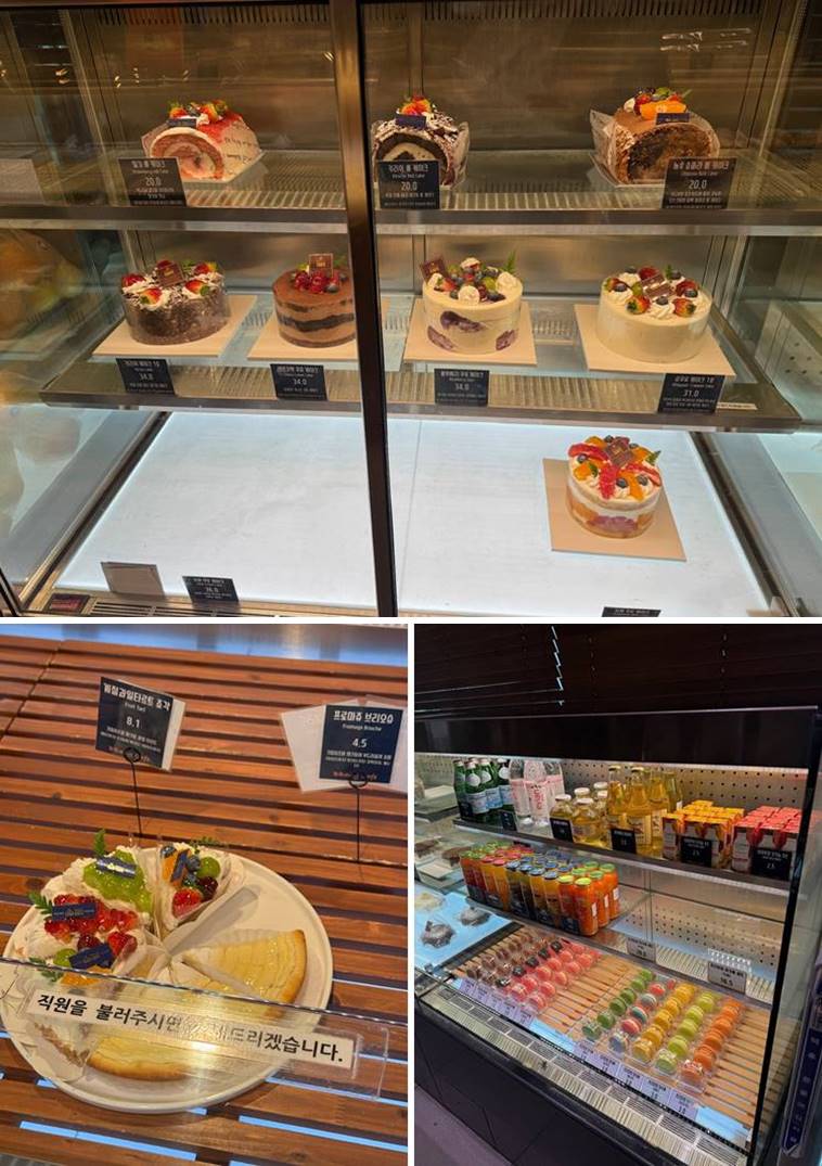 조각, 롤, 홀케이크 및 마카롱