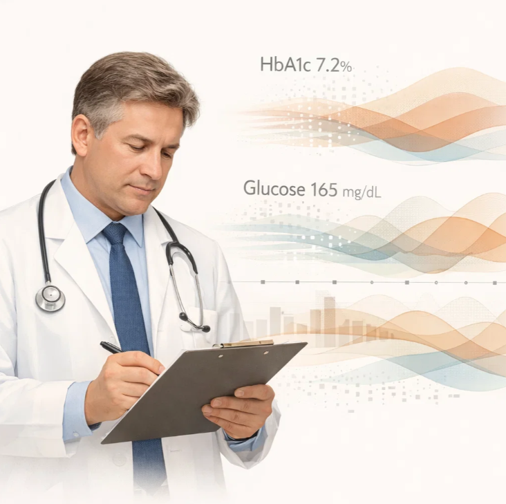 당화혈색소와 혈당 데이터를 바탕으로 진단 전 위험도를 평가하는 의료 시스템