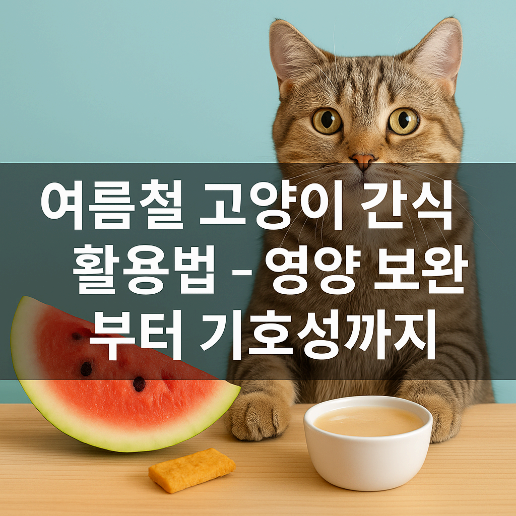 여름철 고양이 간식 활용법 – 영양 보완부터 기호성까지 챙기는 스마트 간식
