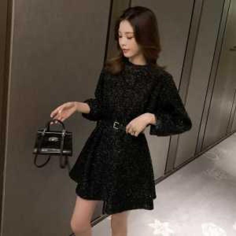 크리스마스파티룩 니트 반짝이 원피스 겨울 스팽글