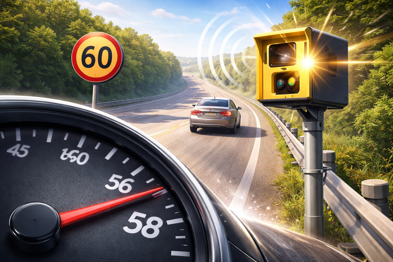 60km 도로에서 58km로 달렸는데 과속 단속? 경찰이 밝힌 충격적인 기준 관련 사진