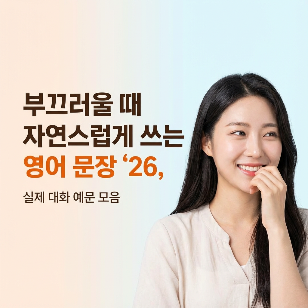 부끄러울 때 자연스럽게 쓰는 영어 문장 ’26 | 실제 대화 예문 모음