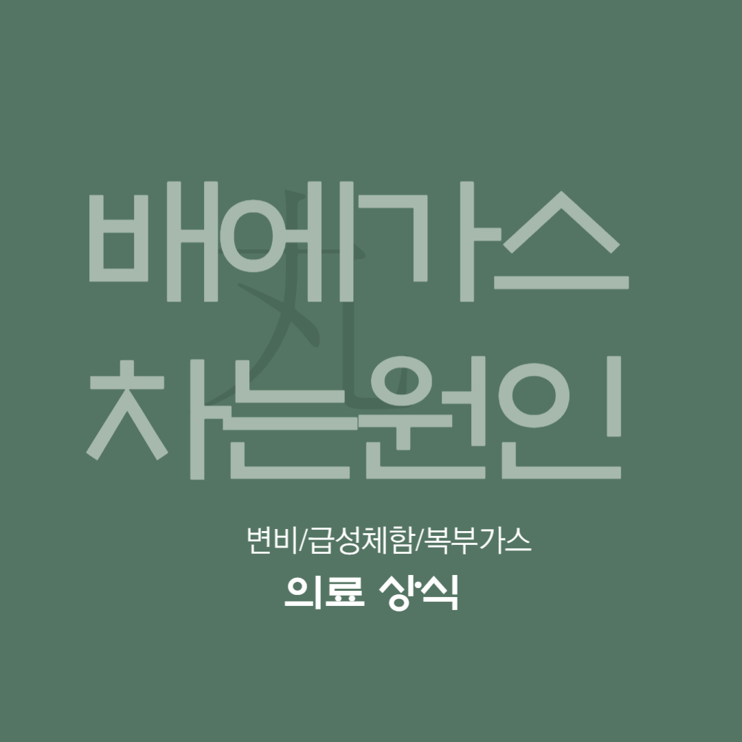 (의료 상식) - 배에 가스가 차는 원인