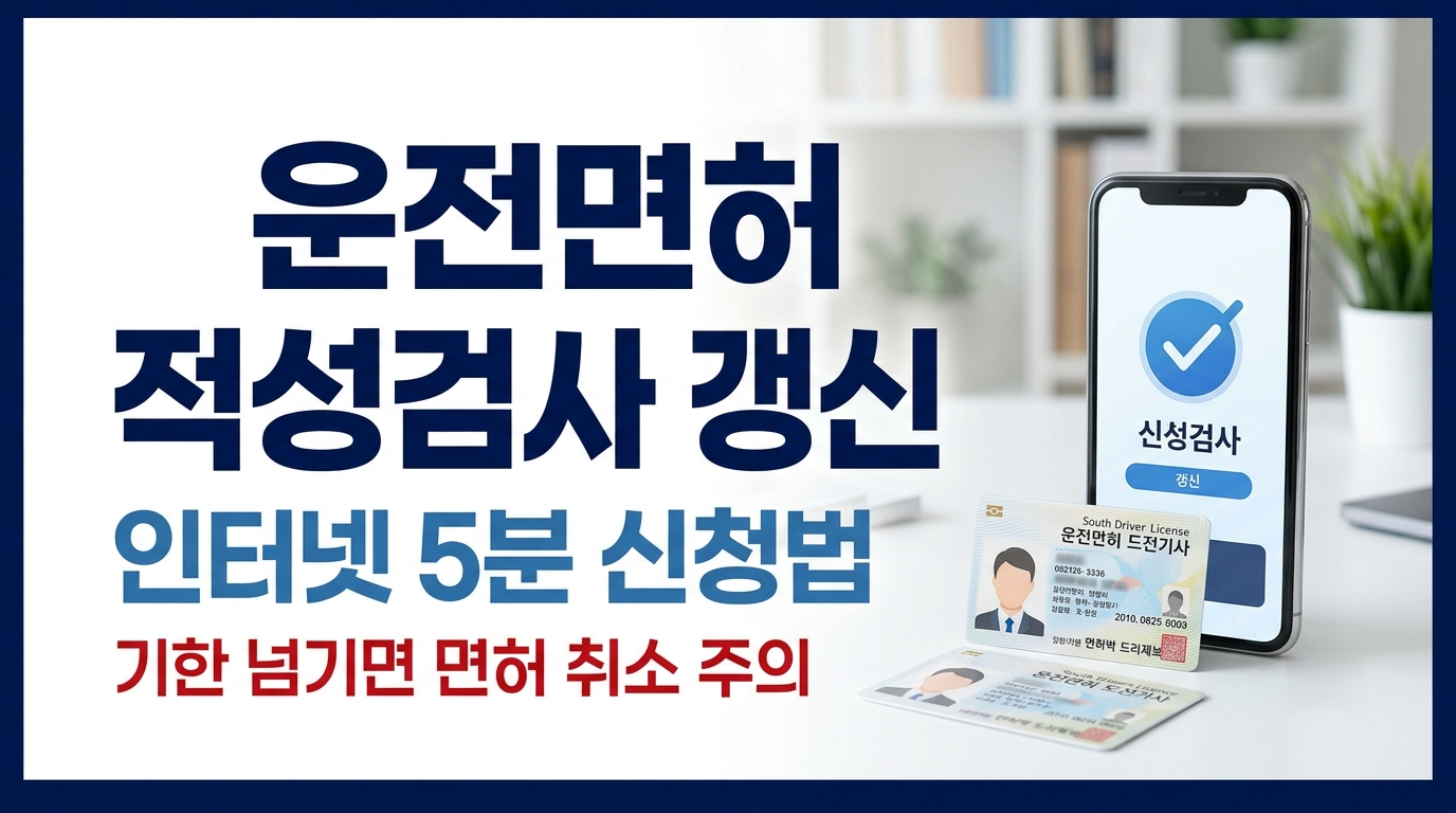 운전면허 적성검사 갱신 인터넷 신청 방법과 과태료 기준