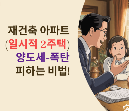 재건축 아파트(일시적 2주택) 양도세-폭탄 피하는 비법!