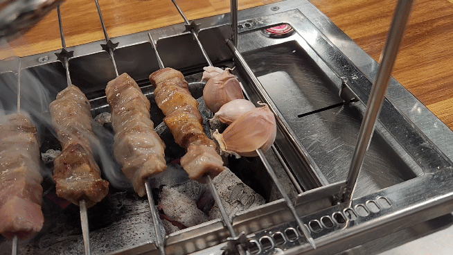 큐민양꼬치마늘굽기