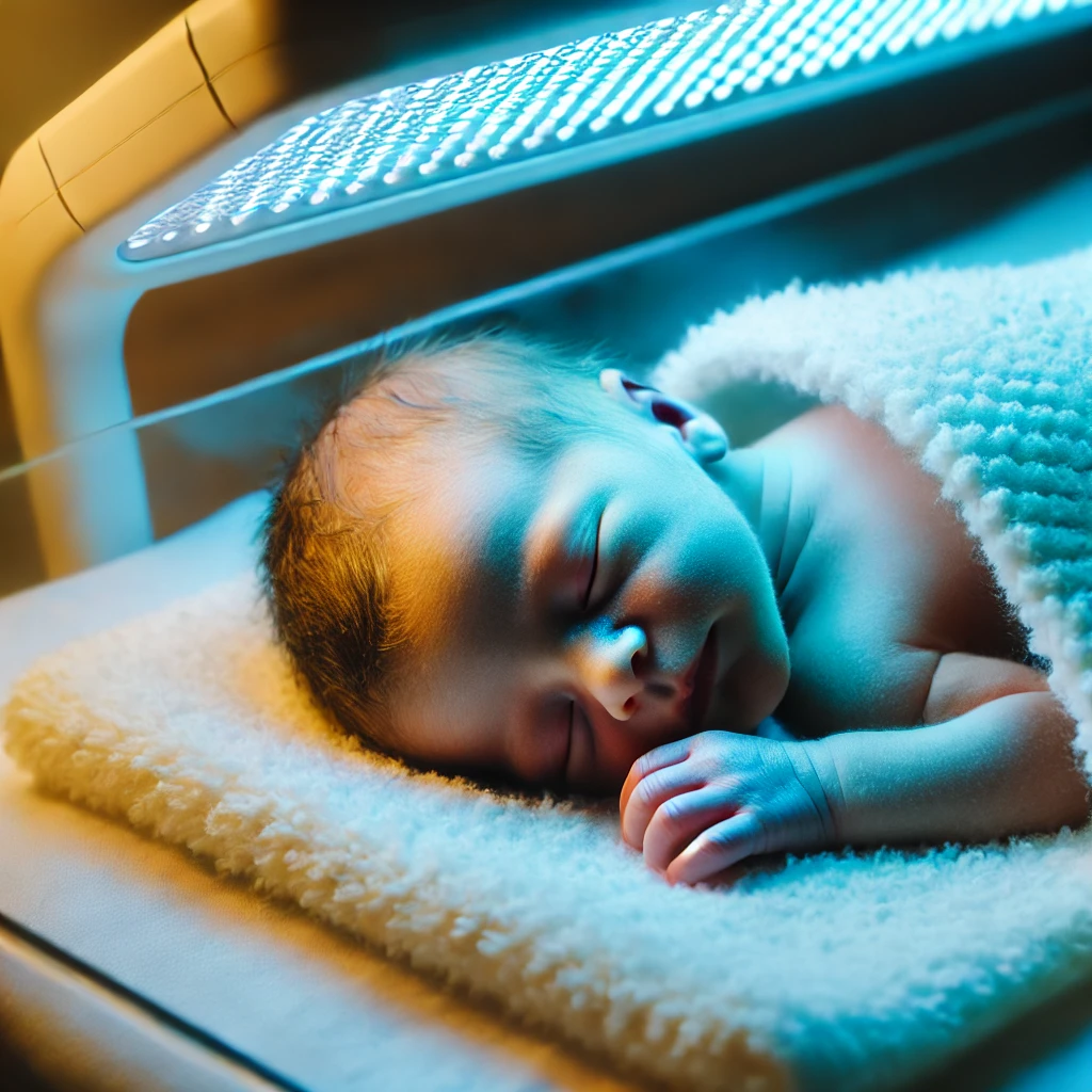 신생아 황달 치료 사진