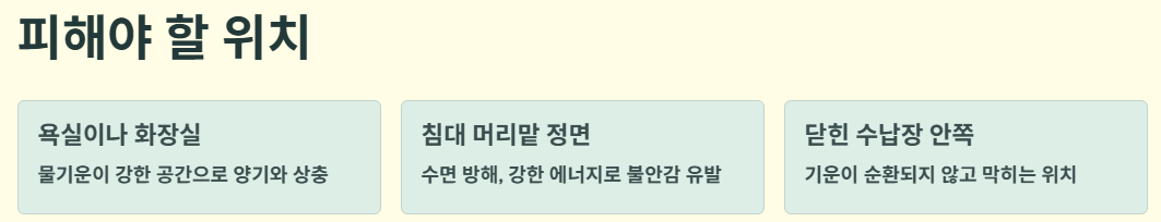 피해야 할 위치