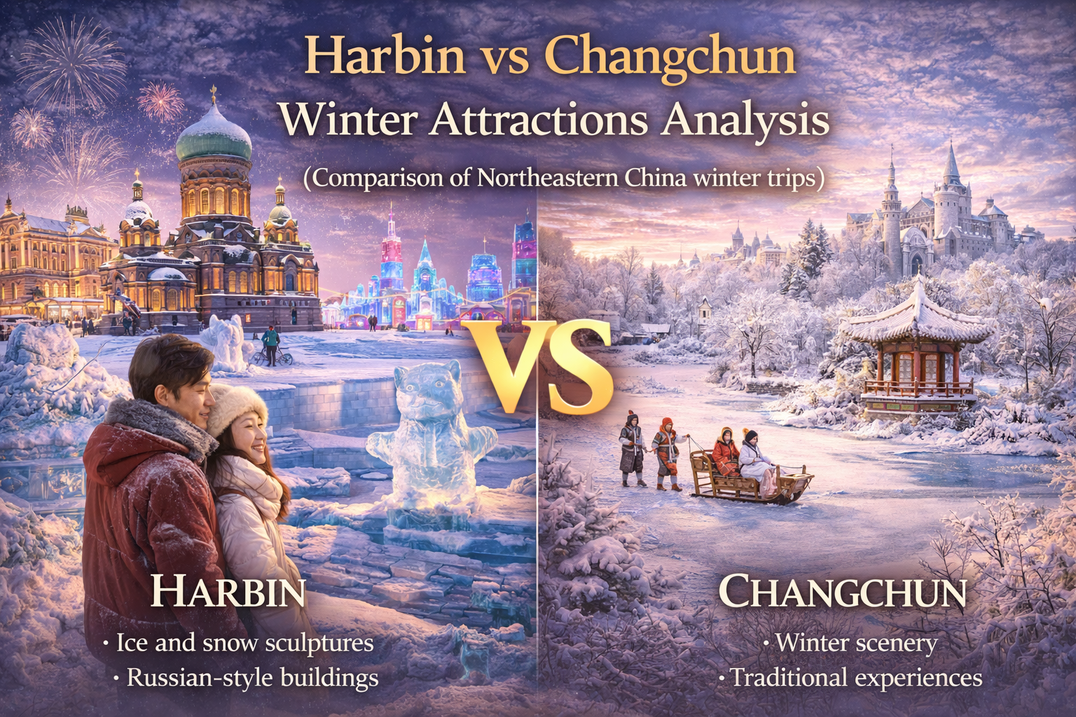 하얼빈 vs 장춘 겨울 명소 분석