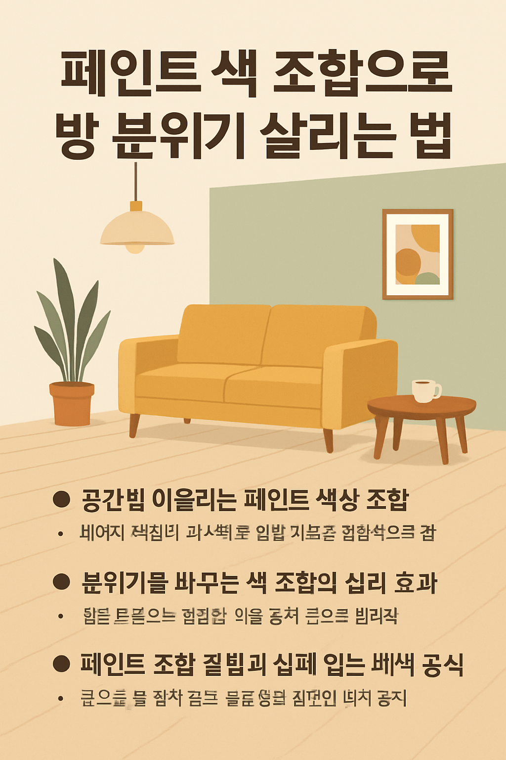 페인트 색 조합 관련 사진.