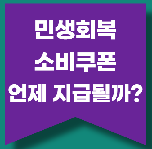 민생회복 소비쿠폰