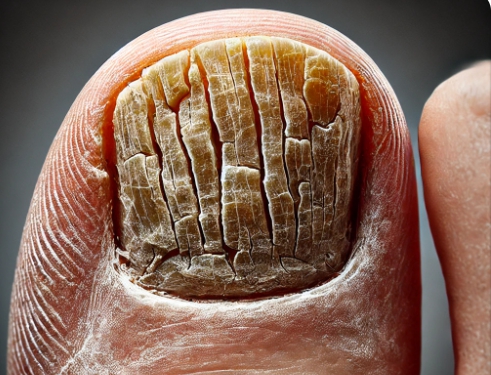 심각한 발톱무좀 상태