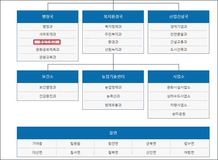 함안군청-조직도