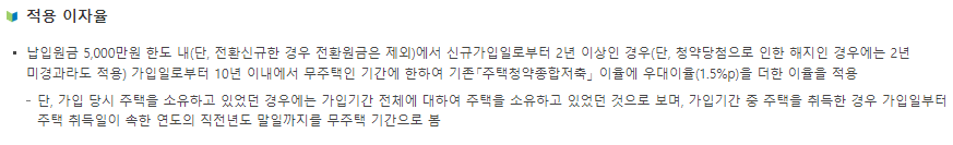 청년 우대형 주택 청약 종합 저축 통장 금리