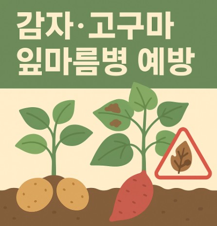 감자&middot;고구마 잎마름병 발생 원인 및 대처법 사진