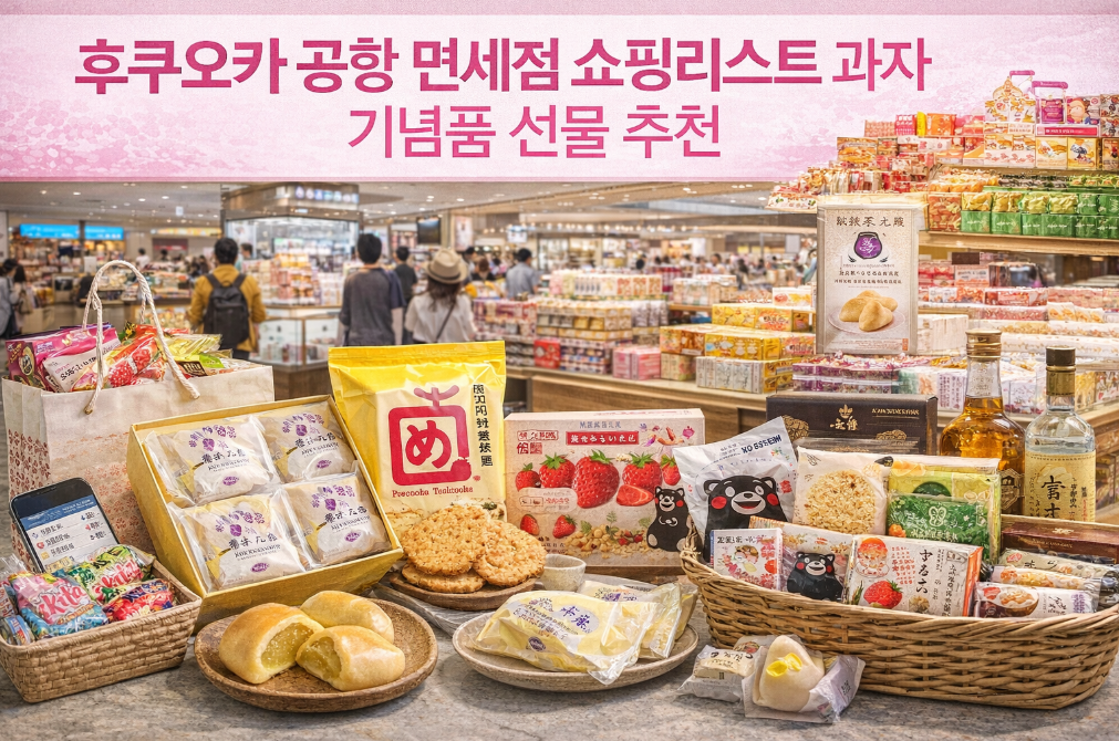 후쿠오카 공항 면세점 꼭 사야 할 과자 기념품 BEST 7