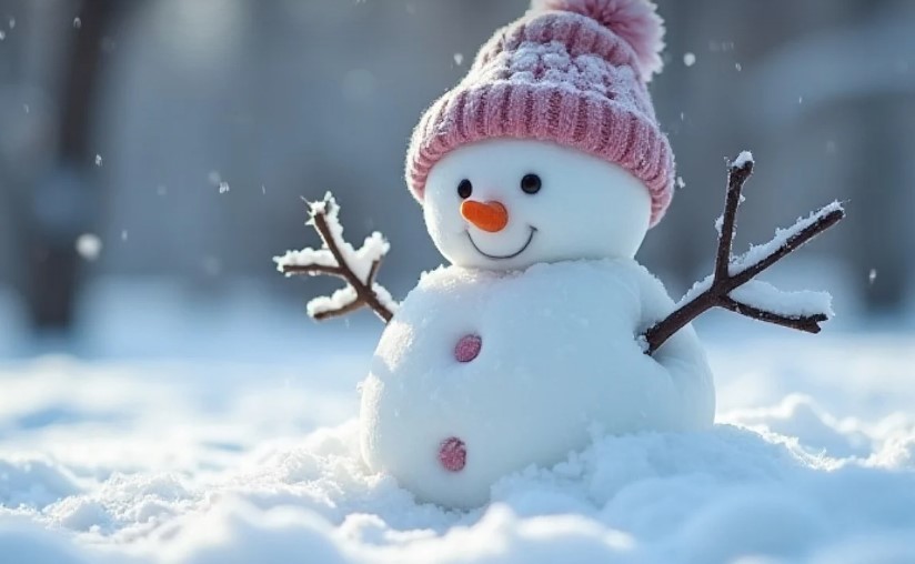 1월 겨울 눈사람 사진
