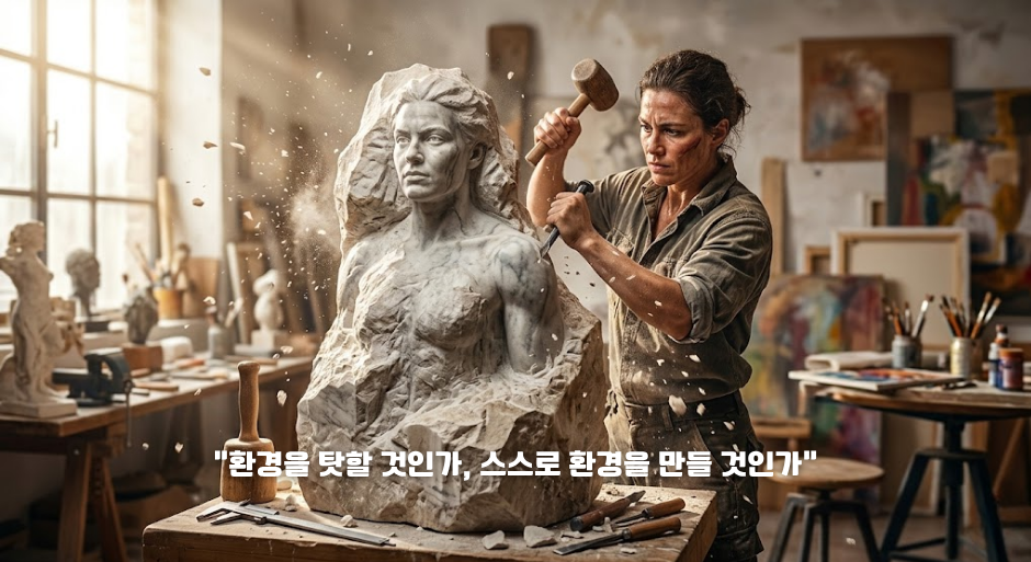 "환경을 탓할 것인가, 스스로 환경을 만들 것인가"
조지 버나드 쇼 (George Bernard Shaw)