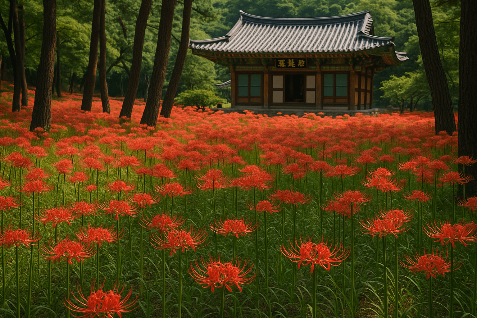 영광 불갑사 상사화 여행에서 만나는 붉은 꽃의 향연