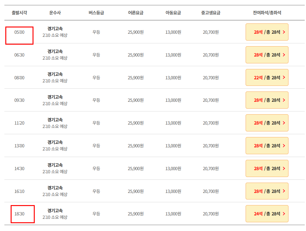 충주 인천공항 리무진 버스 시간표 요금 예매방법