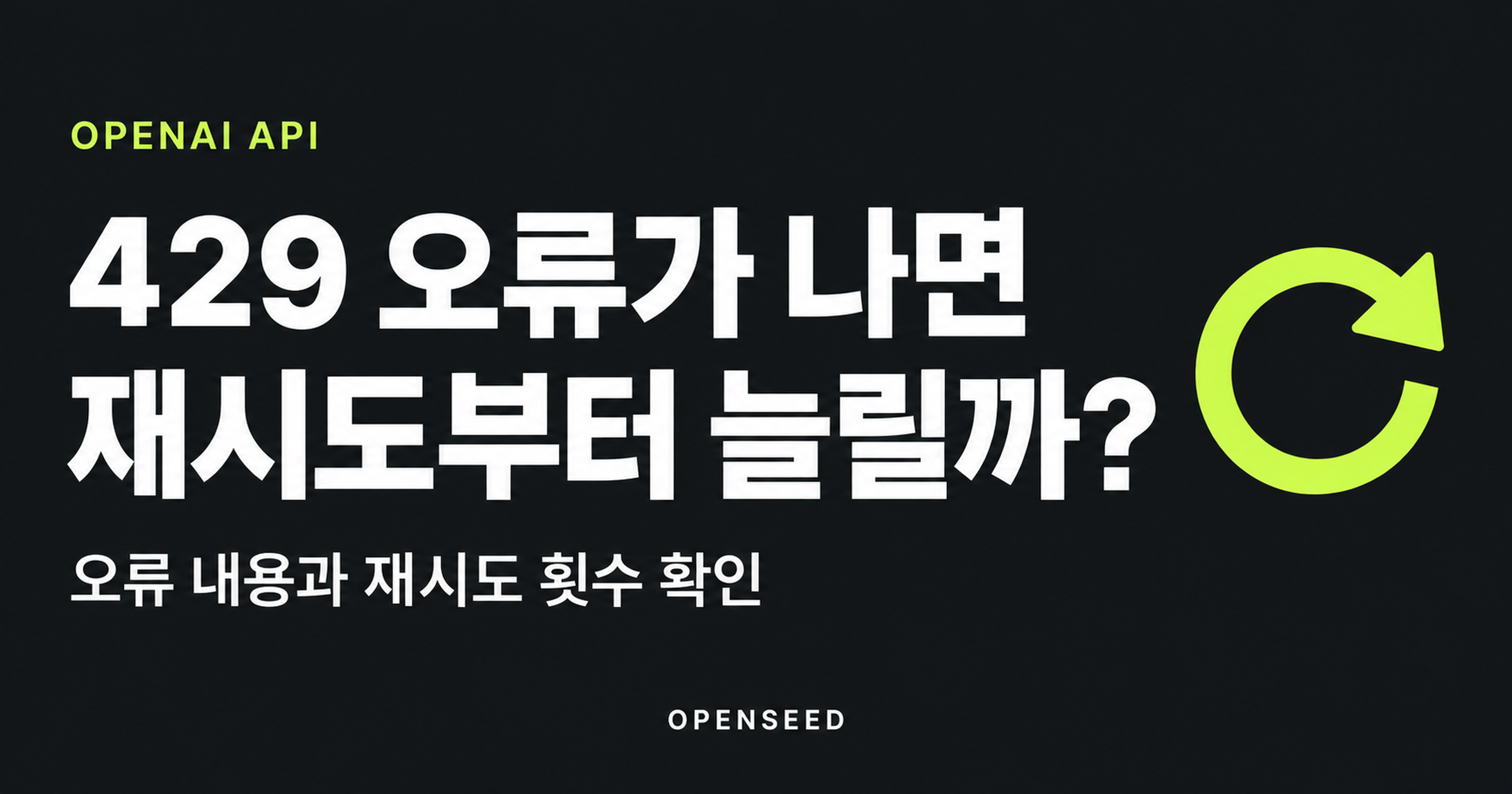 OpenAI API 429 오류의 상세 내용과 재시도 횟수 확인