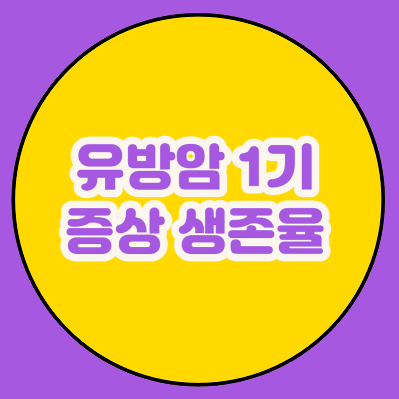 유방암 1기 증상 생존율