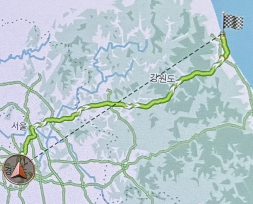 경기도에서 속초 가는 지도