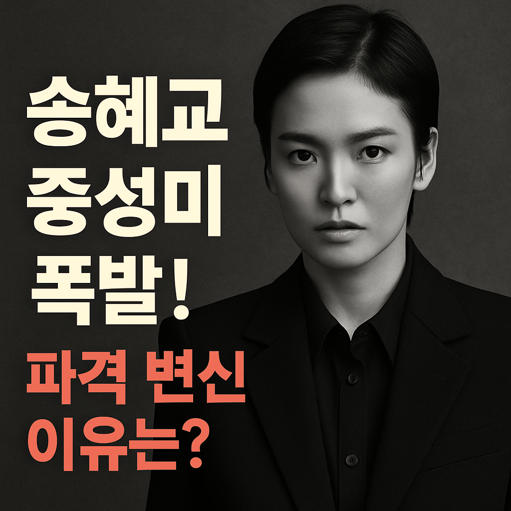 송혜교, 중성 매력 대폭발! 분위기 확 바뀐 이유는?