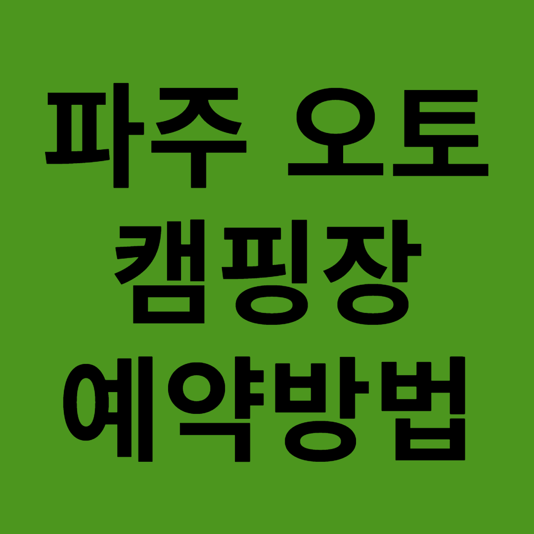파주 캠핑장